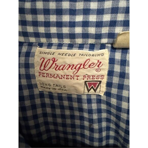 Vintage VTG Men’s Wrangler Purple Pearl Snap Size XL 17-36 Single Needle Tailori - Picture 5 of 5